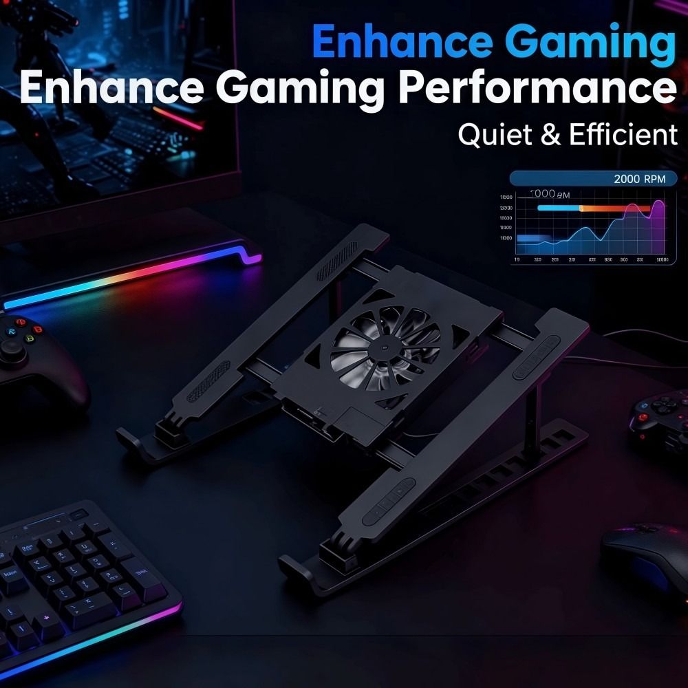 Cooling Stand Tablet - حامل تبريد عالمي للابتوب قابل للتعديل